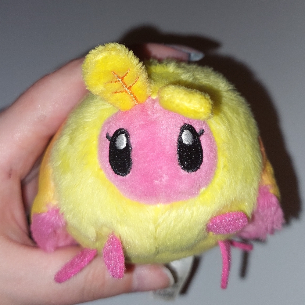 Squishable Pink & Yellow Plush Moth Keychain